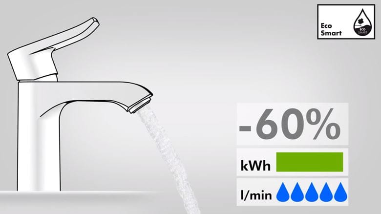 HANSGROHE VIVENIS umyvadlová stojánková baterie, s odtokovou soupravou, EcoSmart, chrom 75020000 Obrázek - fotka
