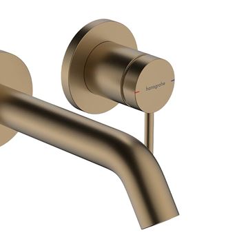 HANSGROHE TECTURIS S umyvadlová podomítková baterie, s odtokovou soupravou, EcoSmart+, kartáčovaný bronz 73350140 Obrázek - fotka