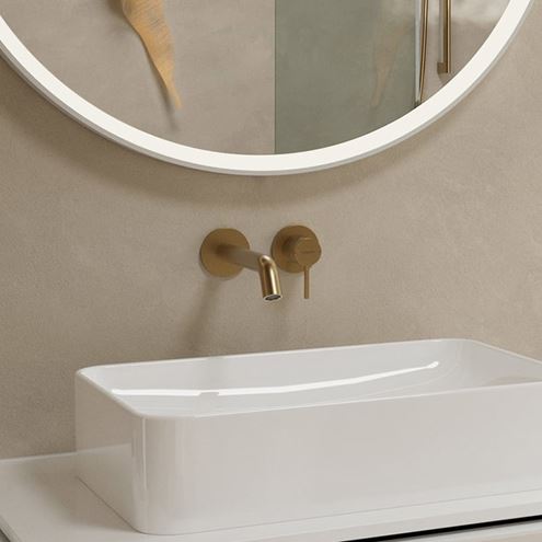 HANSGROHE TECTURIS S umyvadlová podomítková baterie, s odtokovou soupravou, EcoSmart+, kartáčovaný bronz 73350140 Obrázek - fotka