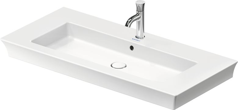 DURAVIT WHITE TULIP umyvadlo 105,5 cm, s otvorem pro baterii a přepadem 2363100000 Obrázek - fotka