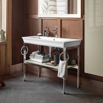 DURAVIT WHITE TULIP umyvadlo 105,5 cm, s otvorem pro baterii a přepadem 2363100000 Obrázek - fotka