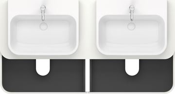DURAVIT HAPPY D.2 PLUS skříňka pod umyvadlo 160x40,8x55 cm, 2 zásuvky, Push-open, bílá vysoký lesk HP4974B2222 Obrázek - fotka