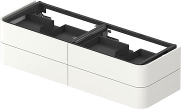 DURAVIT HAPPY D.2 PLUS skříňka pod umyvadlo 160x40,8x55 cm, 2 zásuvky, Push-open, bílá vysoký lesk