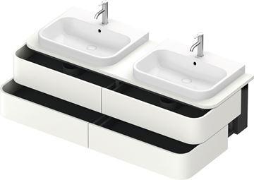 DURAVIT HAPPY D.2 PLUS skříňka pod umyvadlo 160x40,8x55 cm, 2 zásuvky, Push-open, bílá vysoký lesk HP4974B2222 Obrázek - fotka