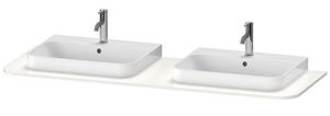 DURAVIT HAPPY D.2 deska pod umyvadlo s 2 výřezy 160x55x1,6 cm, bílá vysoký lesk