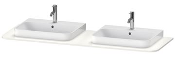 DURAVIT HAPPY D.2 deska pod umyvadlo s 2 výřezy 160x55x1,6 cm, bílá vysoký lesk