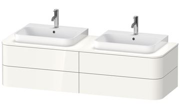 DURAVIT HAPPY D.2 deska pod umyvadlo s 2 výřezy 160x55x1,6 cm, bílá vysoký lesk HP032HB2222 Obrázek - fotka