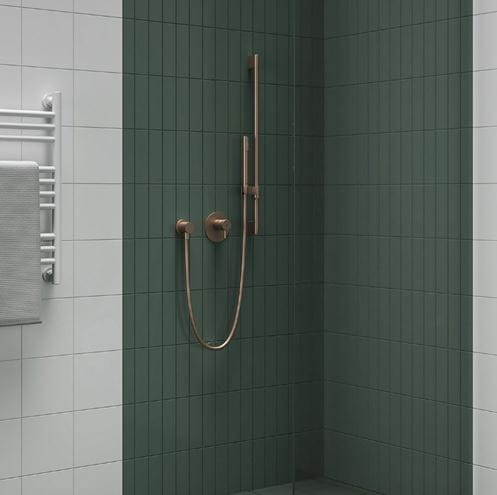 RAVAK 974.00 sprchová tyč 700 mm s držákem ruční sprchy, kartáčované růžové zlato X07P715 Obrázek - fotka