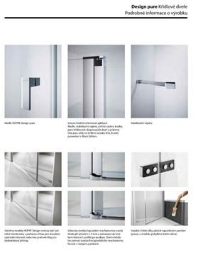 HÜPPE DESIGN PURE sprchové dveře 100x200 cm, křídlové, stříbrná lesklá/čiré sklo 8P0709.092.321 Obrázek - fotka