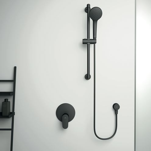 IDEAL STANDARD IDEALRAIN nástěnné kolínko, matná černá  BC808XG Obrázek - fotka