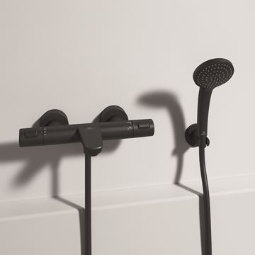 IDEAL STANDARD IDEALRAIN nástěnný držák ruční sprchy, matná černá  BC806XG Obrázek - fotka