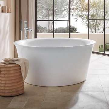 DURAVIT WHITE TULIP vanová baterie na podlahu, se sprchovou soupravou, chrom WT5250000010 Obrázek - fotka