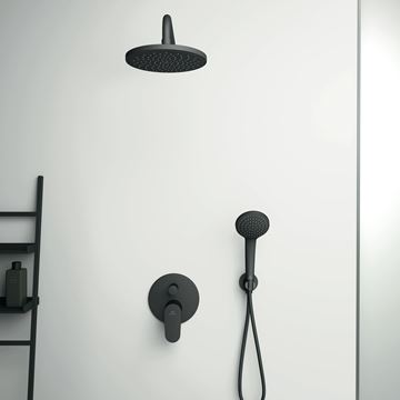 IDEAL STANDARD IDEALRAIN držák ruční sprchy s připojením na vodu, matná černá  BC807XG Obrázek - fotka