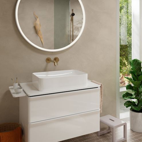 HANSGROHE TECTURIS S umyvadlová podomítková baterie, s odtokovou soupravou, EcoSmart+, kartáčovaný bronz 73351140 Obrázek - fotka