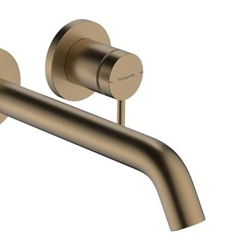 HANSGROHE TECTURIS S umyvadlová podomítková baterie, s odtokovou soupravou, EcoSmart+, kartáčovaný bronz 73351140 Obrázek - fotka