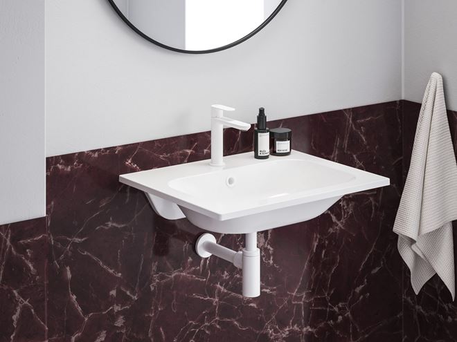 RAVAK CHROME SLIM umyvadlo 70 cm, s otvorem pro baterii a přepadem, litý mramor XJG01170001 Obrázek - fotka