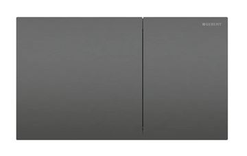 GEBERIT SIGMA 70 ovládací tlačítko pro dvě splachování, easy-to-clean, ocel, kartáčovaný černý chrom