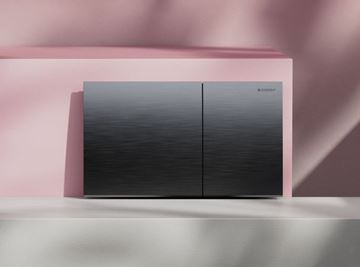 GEBERIT SIGMA 70 ovládací tlačítko pro dvě splachování, easy-to-clean, ocel, kartáčovaný černý chrom 115.622.QD.1 Obrázek - fotka