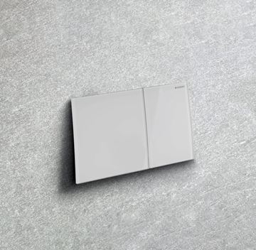 GEBERIT SIGMA 70 ovládací tlačítko pro dvě splachování, easy-to-clean, sklo, bílá  115.622.SI.1 Obrázek - fotka