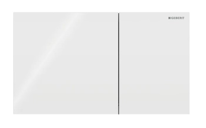 GEBERIT SIGMA 70 ovládací tlačítko pro dvě splachování, easy-to-clean, sklo, bílá  115.622.SI.1 Obrázek - Hlavní obrázek