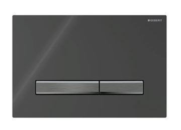 GEBERIT SIGMA 50 ovládací tlačítko pro dvě splachování, easy-to-clean, zinek/plast, černá 