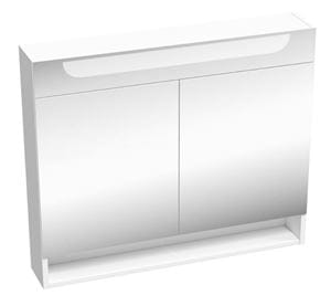 RAVAK CLASSIC II zrcadlová skříňka 80x76x14 cm, osvětlení, MDF, lesklá bílá