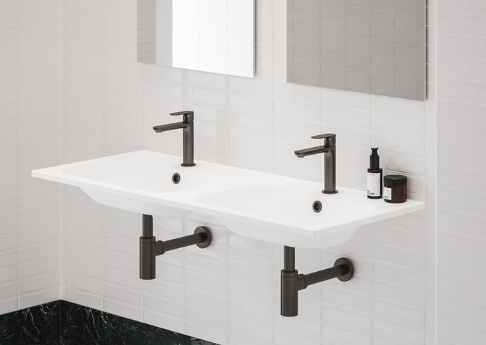 RAVAK ELEGANTA umyvadlová stojánková baterie, EcoFlow, kartáčovaný grafit X070327 Obrázek - fotka