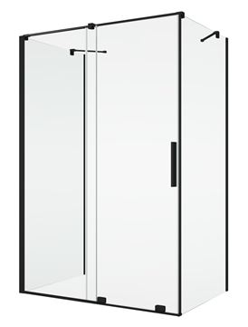 RONAL AMALIA D35F1 boční stěna 90x200 cm, matná černá/čiré sklo D35F1 090 06 07 Obrázek - fotka