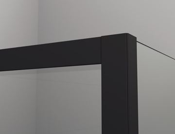 RONAL AMALIA D35F1 boční stěna 90x200 cm, matná černá/čiré sklo D35F1 090 06 07 Obrázek - fotka