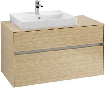 VILLEROY & BOCH COLLARO skříňka pod umyvadlo 100x50x54,8 cm, 2 zásuvky, s osvětlením, Nordic Oak C017B0VJ Obrázek - fotka