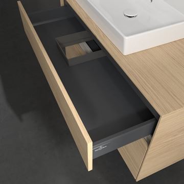 VILLEROY & BOCH COLLARO skříňka pod umyvadlo 100x50x54,8 cm, 2 zásuvky, s osvětlením, Nordic Oak C017B0VJ Obrázek - fotka