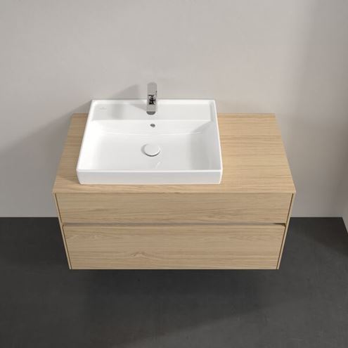 VILLEROY & BOCH COLLARO skříňka pod umyvadlo 100x50x54,8 cm, 2 zásuvky, s osvětlením, Nordic Oak C017B0VJ Obrázek - fotka
