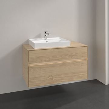 VILLEROY & BOCH COLLARO skříňka pod umyvadlo 100x50x54,8 cm, 2 zásuvky, s osvětlením, Nordic Oak C017B0VJ Obrázek - fotka
