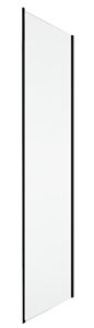 RONAL AMALIA D35F1 boční stěna 90x200 cm, matná černá/čiré sklo