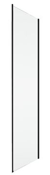 RONAL AMALIA D35F1 boční stěna 90x200 cm, matná černá/čiré sklo