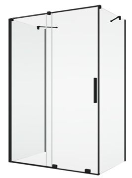 RONAL AMALIA D35S2 sprchové dveře 120x200 cm, posuvné, matná černá/čiré sklo D35S2 120 06 07 Obrázek - fotka