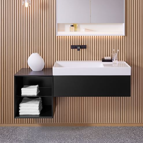 GEBERIT ONE nízká skříňka 45x47x49,2 cm, 1 police, matná černá 505.079.00.8 Obrázek - fotka