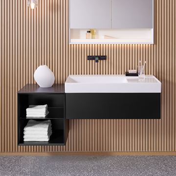 GEBERIT ONE nízká skříňka 45x47x49,2 cm, 1 police, matná černá 505.079.00.8 Obrázek - fotka