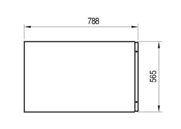 RAVAK A 80 boční panel k vaně 78,8x56,5 cm CZ00140A00 Technický nákres