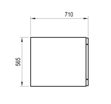 RAVAK CHROME 75 boční panel k vaně 71x56,5 cm CZ74130A00 Technický nákres