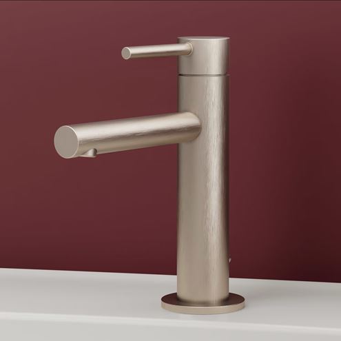 VITRA ORIGIN umyvadlová stojánková baterie, s odtokovou soupravou, kartáčovaný nikl A4256834 Obrázek - fotka