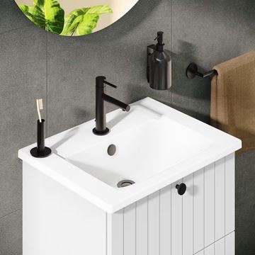 VITRA ORIGIN umyvadlová stojánková baterie, s odtokovou soupravou, matná černá A4256836WTC Obrázek - fotka