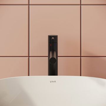 VITRA ORIGIN umyvadlová stojánková baterie, matná černá A4255736WTC Obrázek - fotka