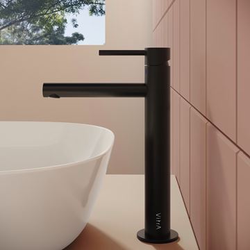 VITRA ORIGIN umyvadlová stojánková baterie, matná černá A4255736WTC Obrázek - fotka