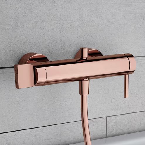 VITRA ORIGIN vanová nástěnná baterie, s přepínačem, lesklá měděná A4261929 Obrázek - fotka