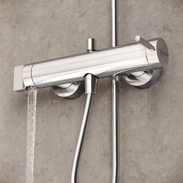 VITRA ORIGIN vanová nástěnná baterie, s přepínačem, lesklá měděná A4261929 Obrázek - fotka