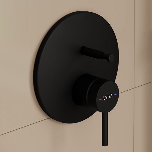 VITRA ORIGIN vanová podomítková baterie, s přepínačem, matná černá A4262036WTC Obrázek - fotka