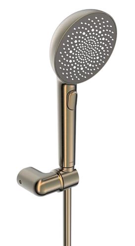 HANSA AURELIA sprchová souprava 3-dílná, ruční sprcha pr. 110 mm, 3 proudy, hadice, držák, broušený bronz 4717012081 Obrázek - Hlavní obrázek