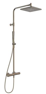 HANSA AURELIA sprchový set s termostatickou baterií, horní sprcha, ruční sprcha, tyč, hadice, broušený bronz