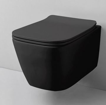 ARTCERAM A16 závěsné WC, Rimless splachování, matná černá  ASV003 17,00 Obrázek - fotka